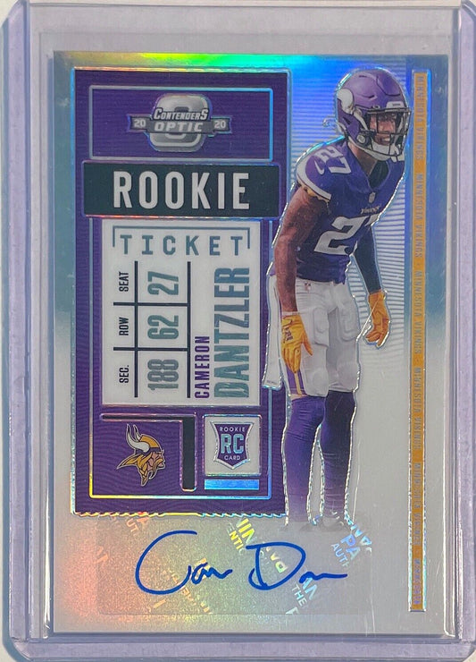CAMERON DANTZLER 2020 CONTENDERS OPTIC ROOKIE TICKET AUTO SILVER PRIZM RC #170