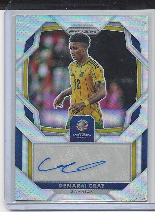 DEMARAI GRAY 2024 PANINI PRIZM COPA AMERICA SILVER PRIZM JAMAICA AUTO #D 2/25