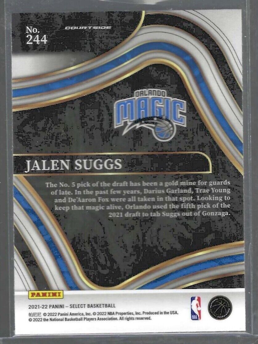 JALEN SUGGS 2021-22 PANINI SELECT COURTSIDE ROOKIE RC #244