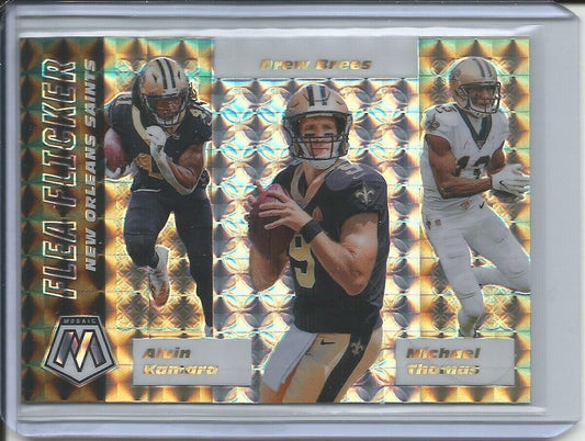 BREES KAMARA THOMAS 2019-20 PANINI MOSAIC FLEA FLICKER SILVER MOSAIC PRIZM