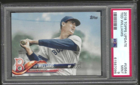 TED WILLIAMS 2018 TOPPS UPDATE SP SHORT PRINT #US64 PSA 9 MINT POP 12
