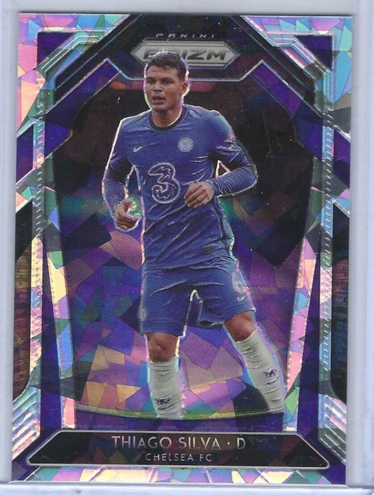 THIAGO SILVA 2020-21 PANINI PRIZM EPL SILVER CRACKED ICE PRIZM #D 08/23