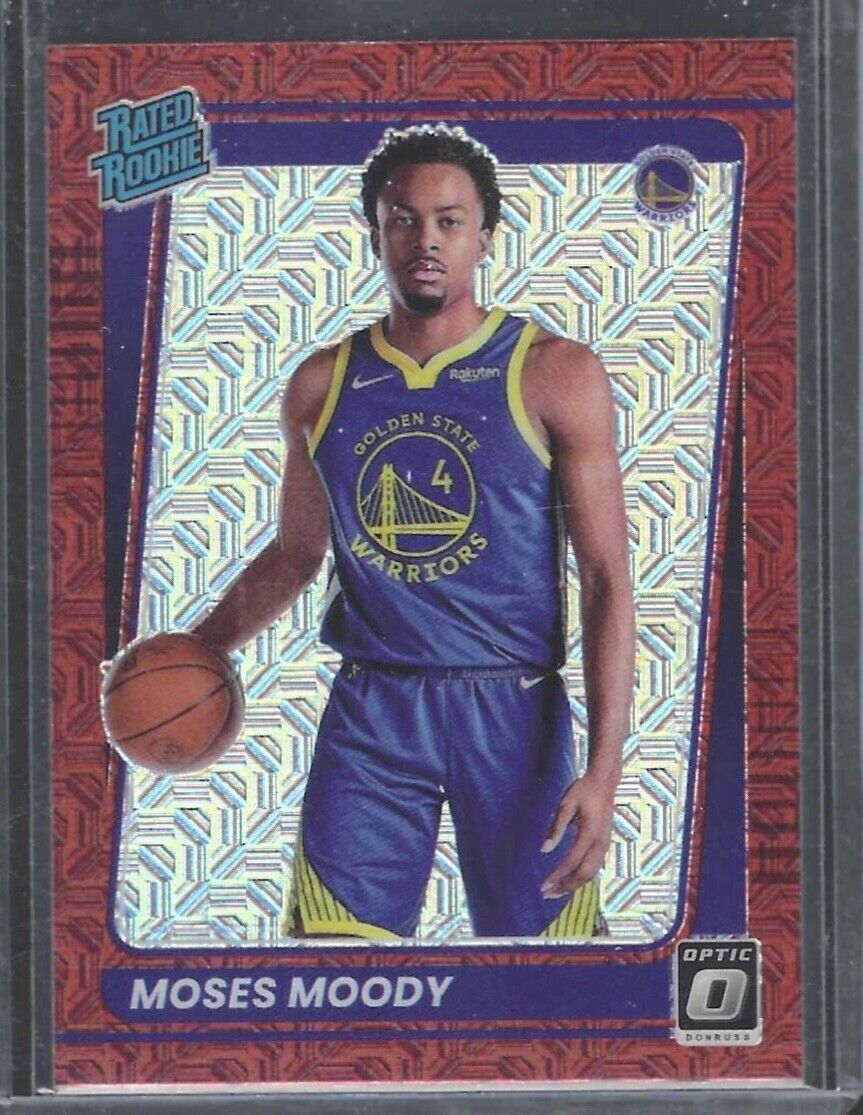 MOSES MOODY 2021-22 PANINI DONRUSS OPTIC RED CHOICE PRIZM RATED ROOKIE RC #184