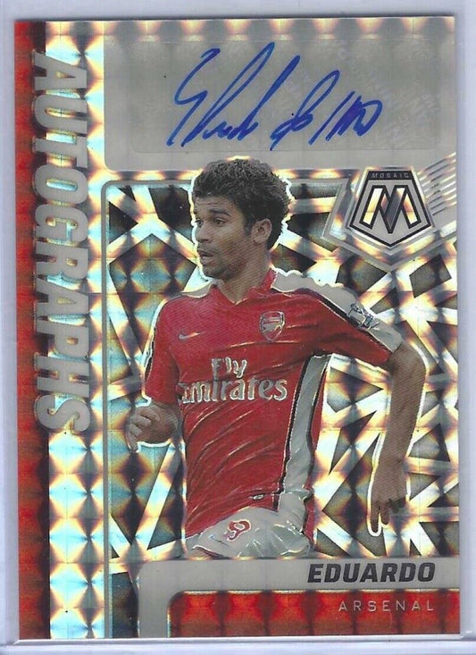 EDUARDO 2021-22 PANINI MOSAIC EPL SILVER MOSAIC PRIZM AUTO #AM-E