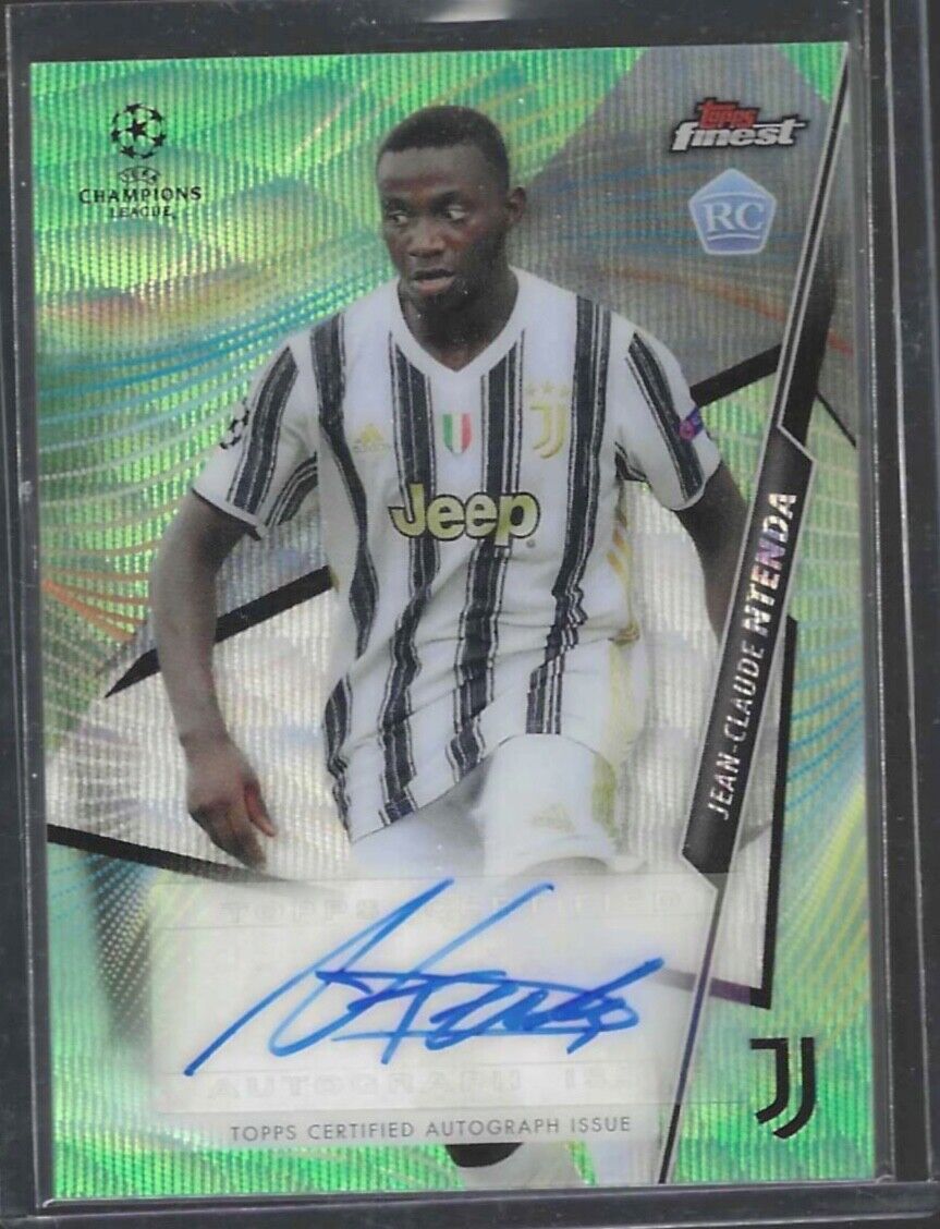 JEAN-CLAUDE NTENDA 2020-21 TOPPS FINEST GREEN WAVE REFRACTOR AUTO RC #D 50/99