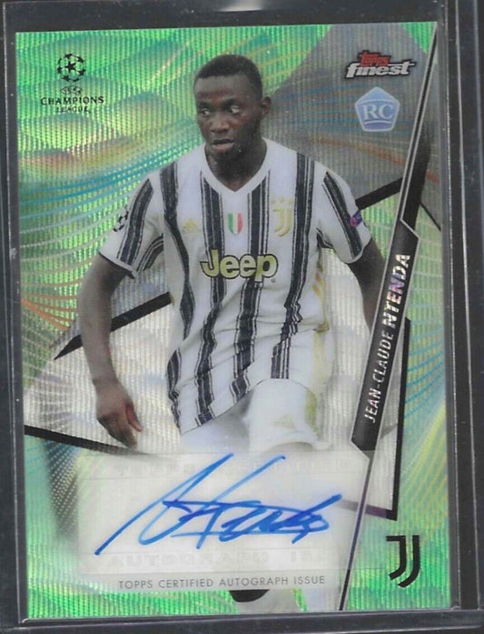 JEAN-CLAUDE NTENDA 2020-21 TOPPS FINEST GREEN WAVE REFRACTOR AUTO RC #D 50/99