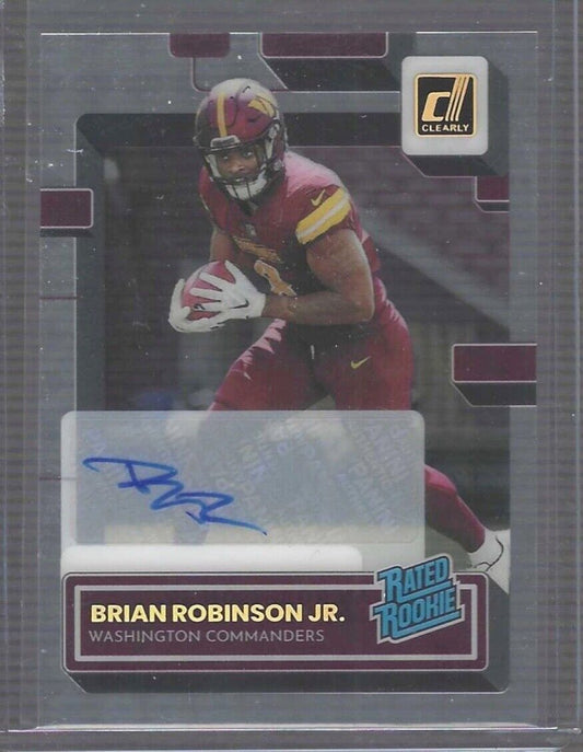 BRIAN ROBINSON JR 2022 PANINI CLEARLY DONRUSS MOSAIC HOLO SSP ROOKIE AUTO RC /5