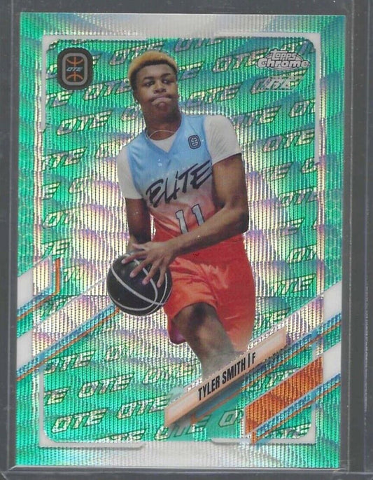 TYLER SMITH 2021-22 TOPPS CHROME OTE AQUA WAVE REFRACTOR RC #D 072/199