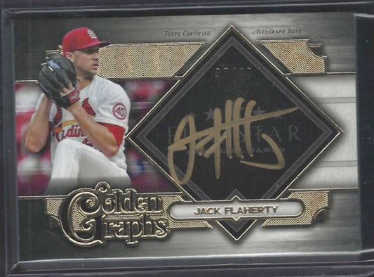 JACK FLAHERTY 2022 TOPPS FIVE STAR GOLDEN GRAPHS GOLD INK ON CARD AUTO #D 37/40