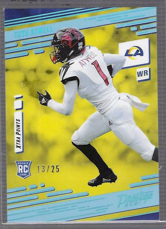 TUTU ATWELL 2021 PANINI PRESTIGE XTRA POINTS PLATINUM ROOKIE RC #D 13/25