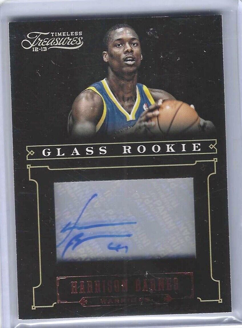 HARRISON BARNES 2012-13 PANINI TIMELESS TREASURES GLASS ROOKIE AUTO RC #D /499