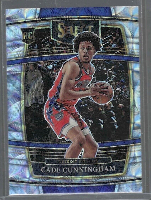 CADE CUNNINGHAM 2021-22 PANINI SELECT CONCOURSE SCOPE PRIZM ROOKIE RC #11