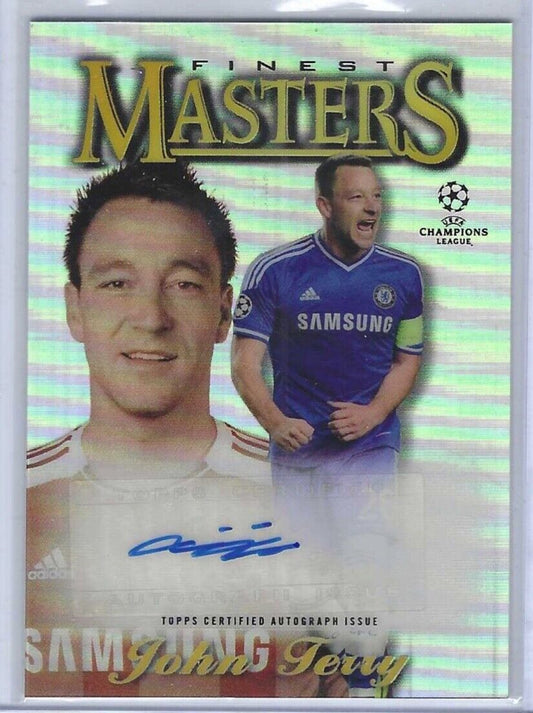 JOHN TERRY 2020-21 TOPPS FINEST UCL REFRACTOR FINEST MASTERS AUTO #D 72/99