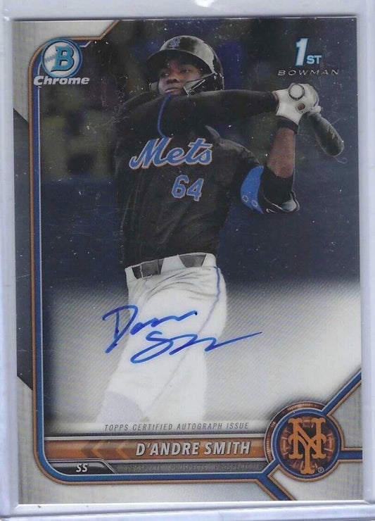 D'ANDRE SMITH 2022 BOWMAN CHROME DRAFT1ST PROSPECT AUTO #CDA-DS