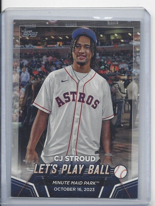 CJ STROUD 2024 TOPPS SERIES 2 LET'S PLAY BALL SHORT PRINT SP #PB-1
