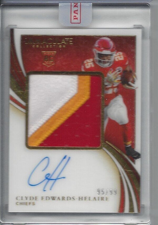 CLYDE EDWARDS HELAIRE 2020 PANINI IMMACULATE JUMBO PREMIUM RPA AUTO PATCH RC /99