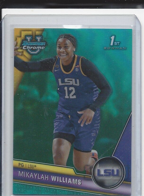 MIKAYLAH WILLIAMS 2023-24 BOWMAN CHROME UNIVERSITY 1ST AQUA REFRACTOR #D 43/299