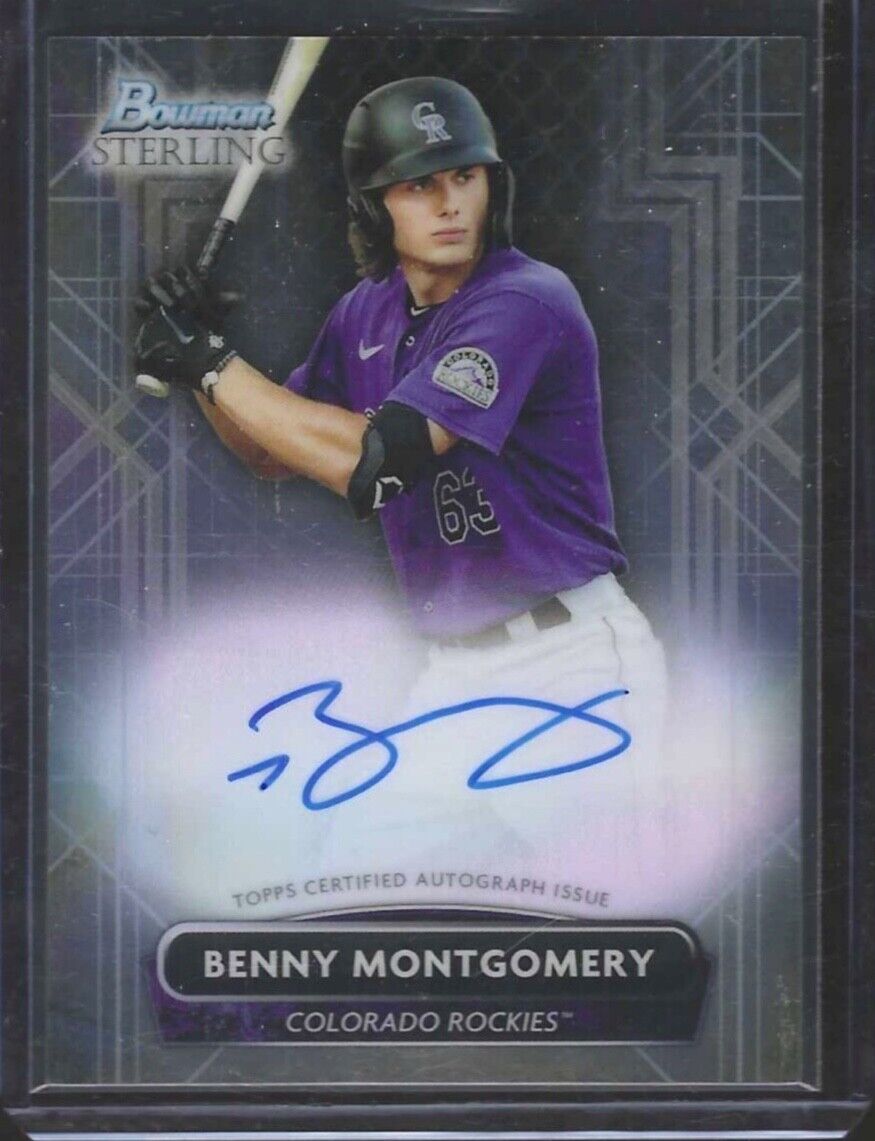 BENNY MONTGOMERY 2022 BOWMAN STERLING ON CARD PROSPECT AUTO #PA-BM