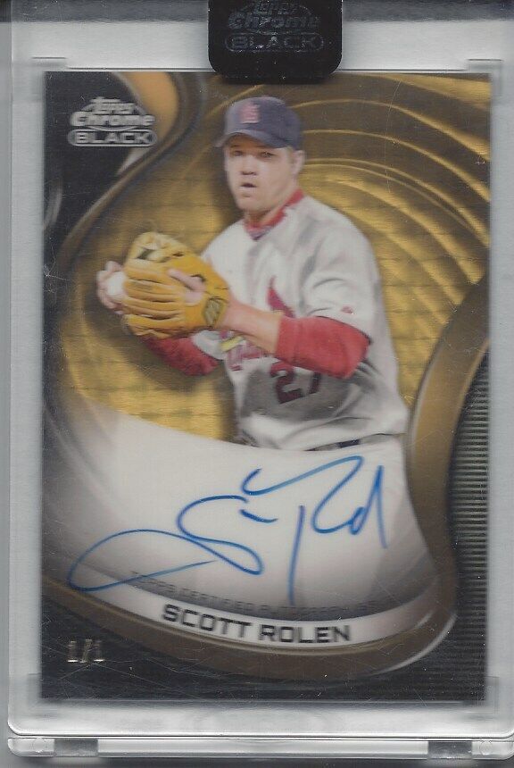 SCOTT ROLEN 2022 TOPPS CHROME BLACK HOF SUPERFRACTOR ON CARD AUTO TRUE #D 1/1