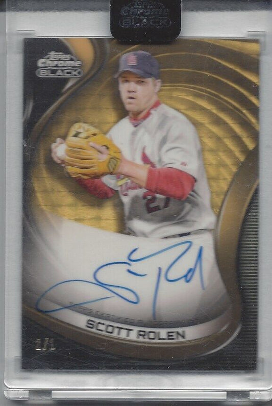 SCOTT ROLEN 2022 TOPPS CHROME BLACK HOF SUPERFRACTOR ON CARD AUTO TRUE #D 1/1