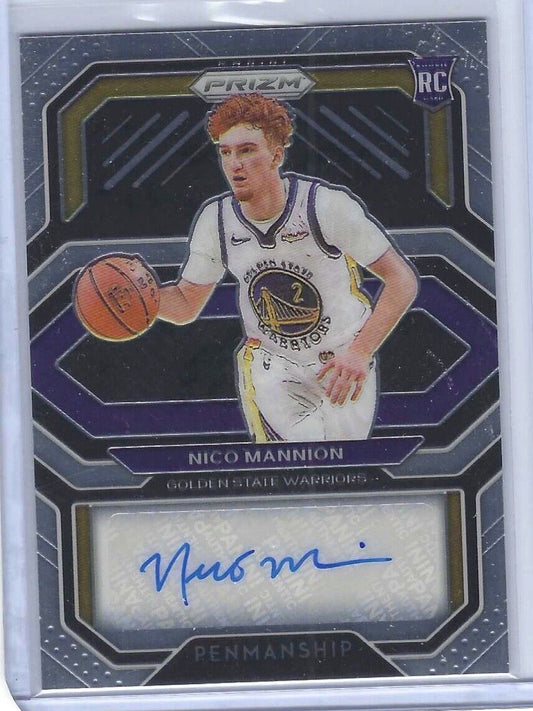 NICO MANNION 2020-21 PANINI PRIZM PENMANSHIP ROOKIE AUTO RC #RP-NMN