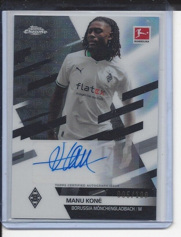MANU KONE 2023-24 TOPPS CHROME BUNDESLIGA TOP XI REFRACTOR AUTO #D 5/100