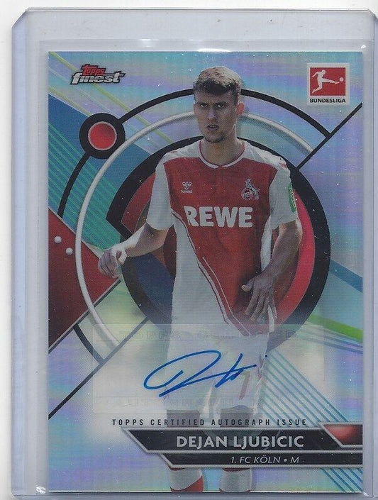 DEJAN LJUBICIC 2022-23 TOPPS FINEST BUNDESLIGA KOLN REFRACTOR AUTO