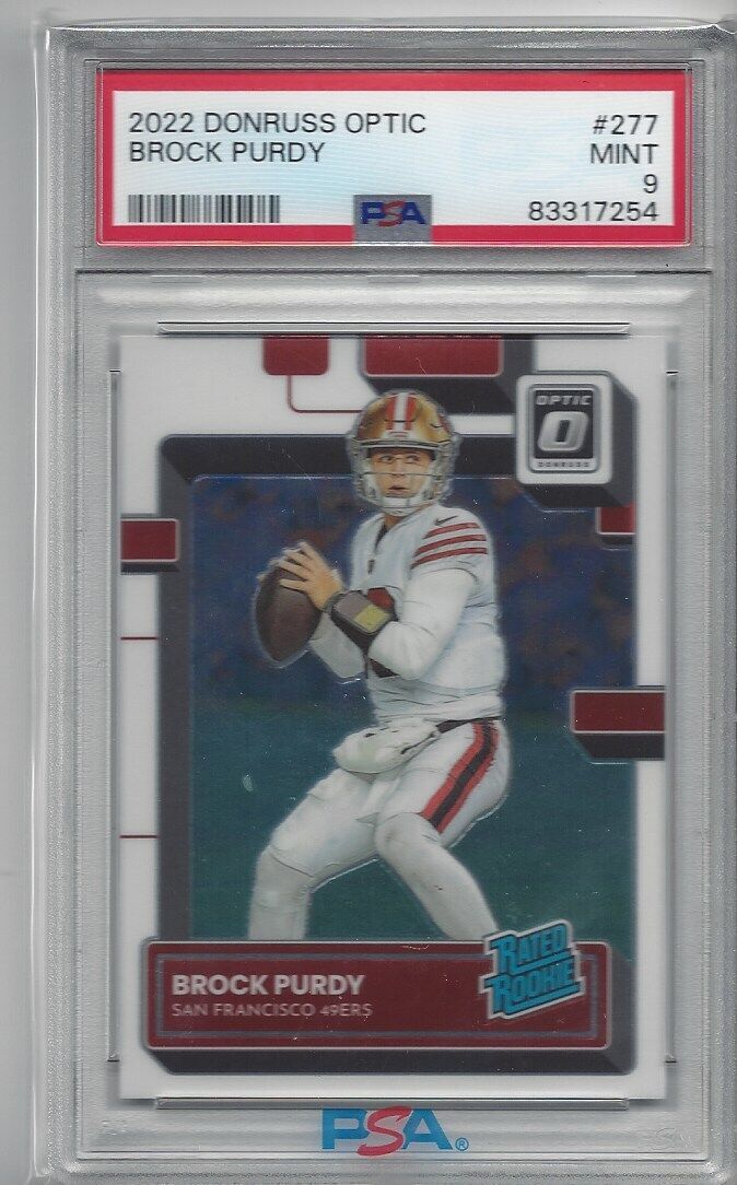 BROCK PURDY 2022 DONRUSS OPTIC RATED ROOKIE TRUE RC #277 PSA 9 MINT