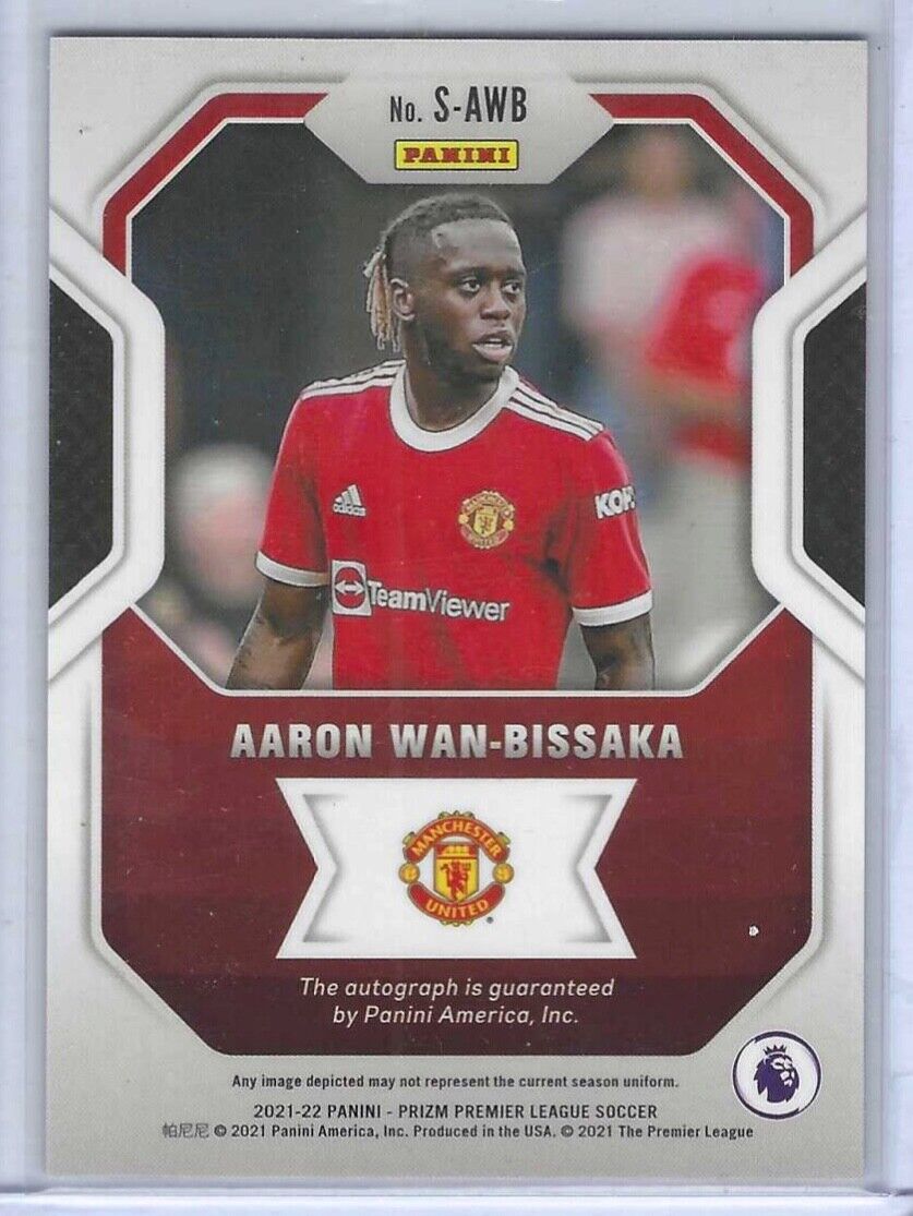 AARON WAN-BISSAKA 2021-22 PANINI PRIZM EPL SIGNATURES AUTO #S-AWB