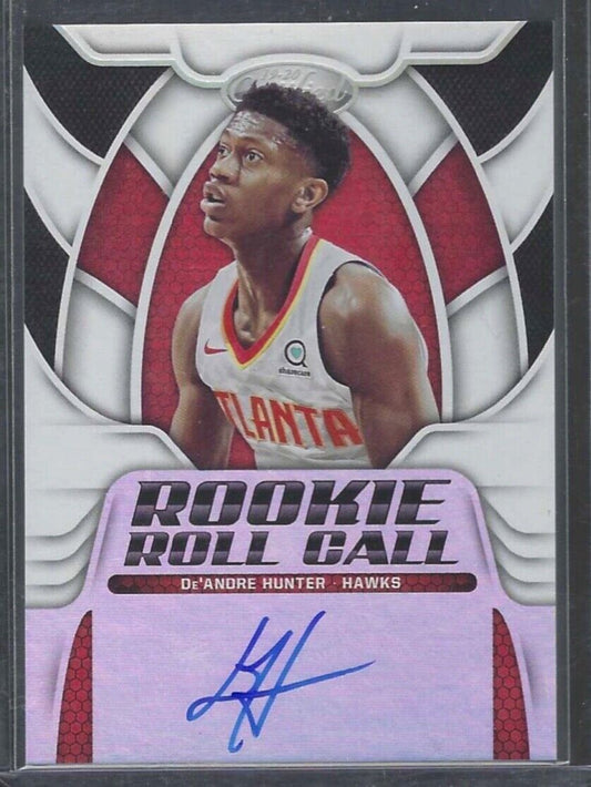 DE'ANDRE HUNTER 2019-20 PANINI CERTIFIED ROOKIE ROLL CALL ON CARD AUTO RC #RC-DH