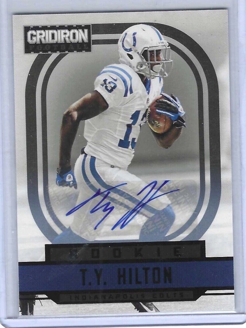 TY HILTON 2012 PANINI GRIDIRON ROOKIE BLACK O'S AUTO RC #D 12/25