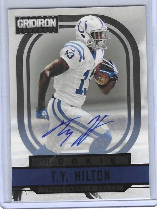 TY HILTON 2012 PANINI GRIDIRON ROOKIE BLACK O'S AUTO RC #D 12/25