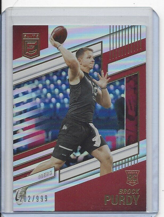 BROCK PURDY 2022 PANINI ELITE TRUE ROOKIE RC #D 202/999