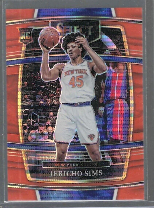 JERICHO SIMS 2021-22 PANINI SELECT CONCOURSE ORANGE PULSAR PRIZM RC #D 11/15