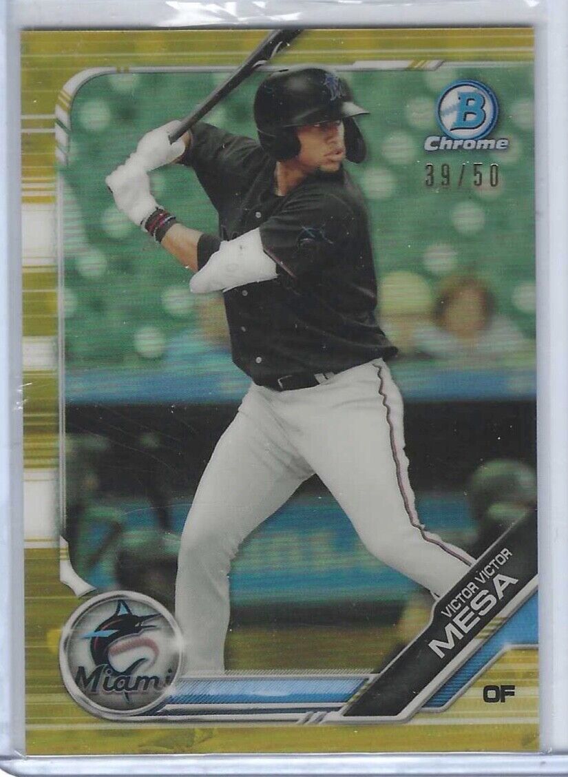 VICTOR VICTOR MESA 2019 BOWMAN CHROME GOLD REFRACTOR PROSPECT #D 39/50