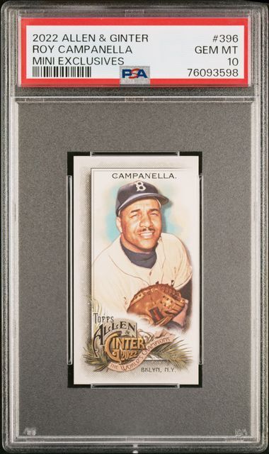 ROY CAMPANELLA 2022 ALLEN & GINTER MINI RIP CARD SSP EXTENDED PSA 10 GEM POP 1/1