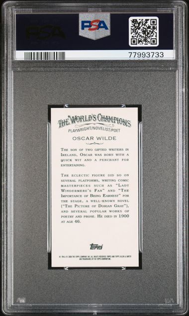 OSCAR WILDE 2008 TOPPS ALLEN & GINTER MINI NO CARD NUMBER SSP /50 PSA 10 POP 1/1