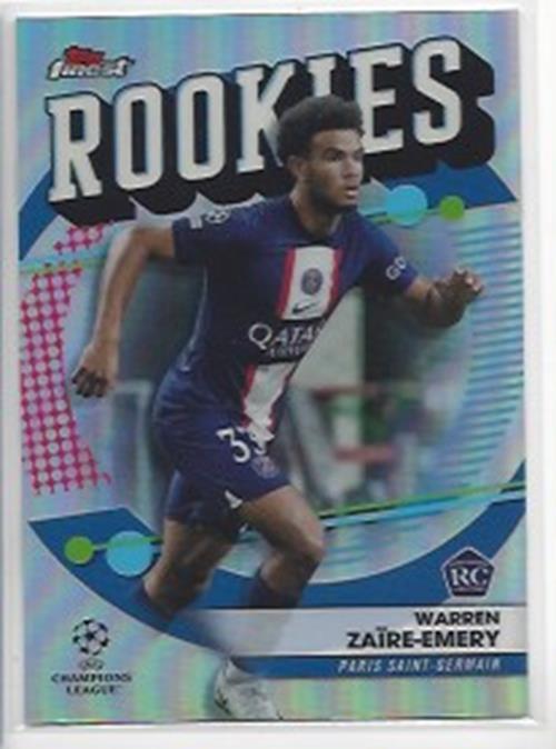 2022-23 TOPPS FINEST UCL ROOKIES INSERT REFRACTOR RC YOU PICK CHOOSE ALVAREZ +
