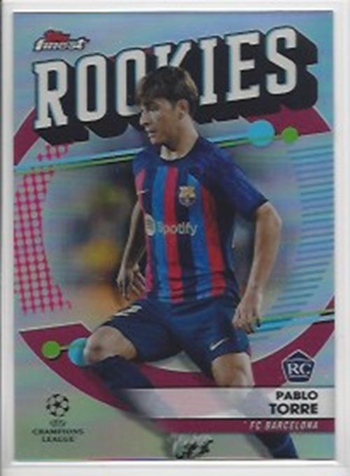 2022-23 TOPPS FINEST UCL ROOKIES INSERT REFRACTOR RC YOU PICK CHOOSE ALVAREZ +