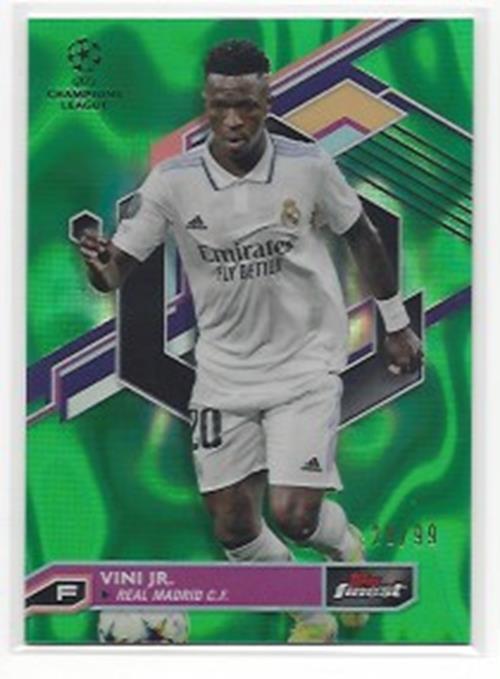 2022-23 TOPPS FINEST UCL FINEST GREEN LAVA REFRACTOR #D /99 YOU PICK CHOOSE VINI
