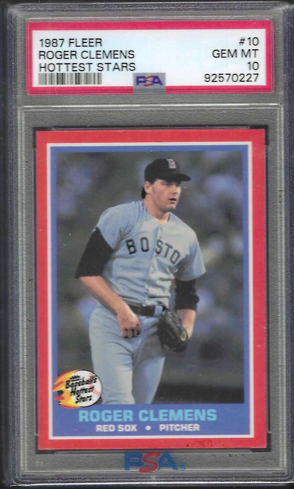 ROGER CLEMENS 1987 FLEER HOTTEST STARS #10 PSA 10 GEM MINT