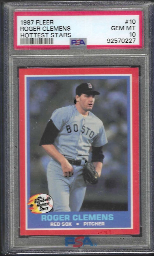 ROGER CLEMENS 1987 FLEER HOTTEST STARS #10 PSA 10 GEM MINT