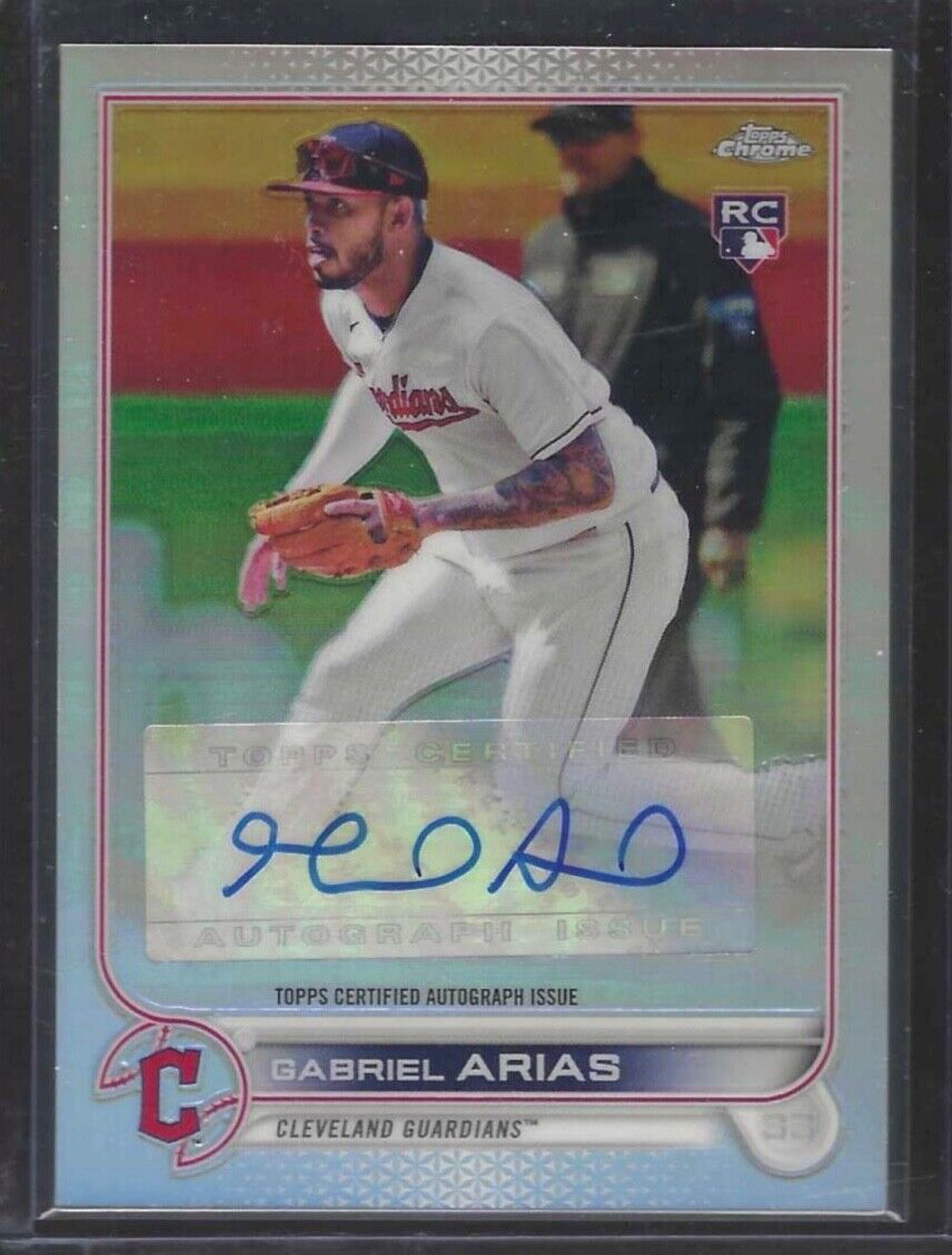 GABRIEL ARIAS 2022 TOPPS CHROME REFRACTOR ROOKIE AUTO RC #AC-GA