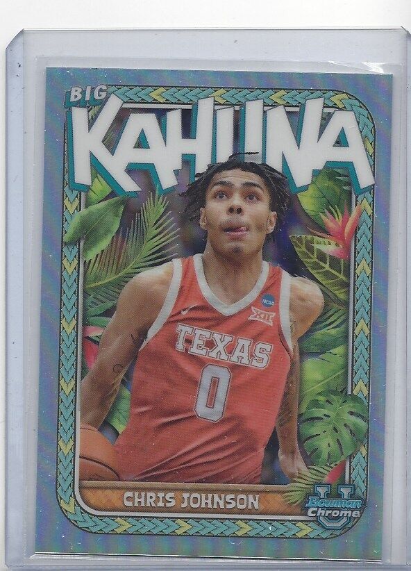 CHRIS JOHNSON 2023-24 BOWMAN CHROME UNIVERSITY BIG KAHUNA CASE HIT SSP #19