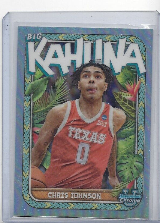 CHRIS JOHNSON 2023-24 BOWMAN CHROME UNIVERSITY BIG KAHUNA CASE HIT SSP #19