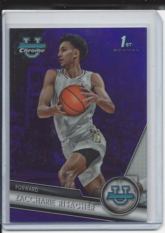 ZACCHARIE RISACHER 2023-24 BOWMAN CHROME UNIVERSITY PURPLE REFRACTOR 271/399