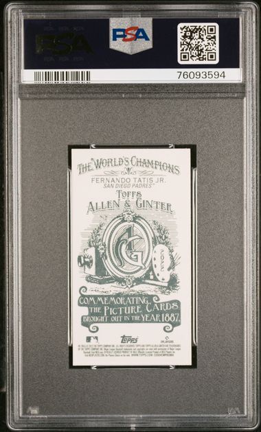 FERNANDO TATIS JR 2022 TOPPS ALLEN GINTER MINI NO NUMBER SSP /50 PSA 10 POP 2