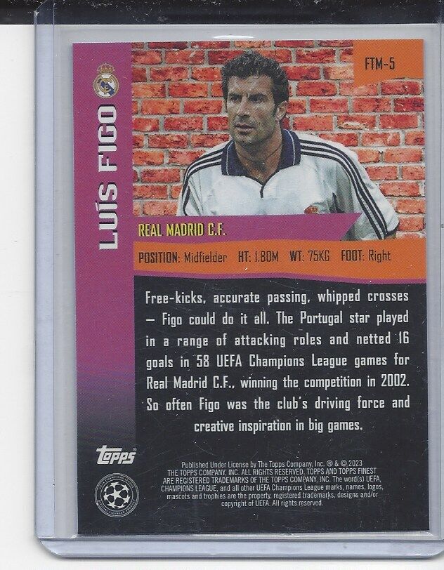 LUIS FIGO 2022-23 TOPPS FINEST THE MAN SSP RARE REFRACTOR #5