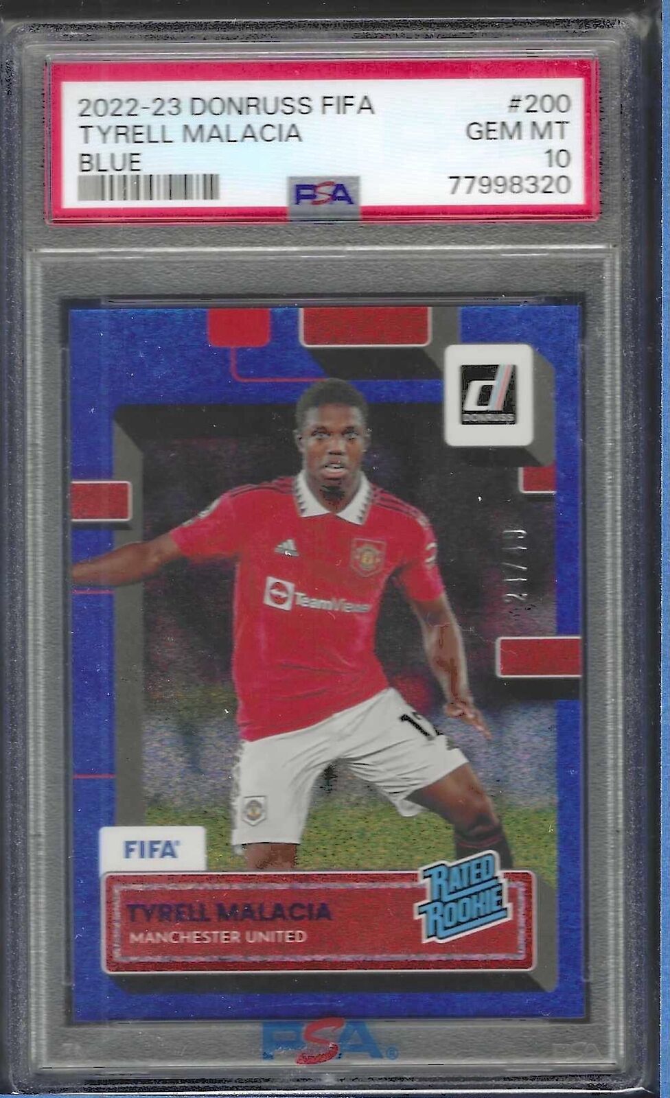 TYRELL MALACIA 2022-23 PANINI DONRUSS BLUE RATED ROOKIE RC /49 PSA 10 GEM POP 2