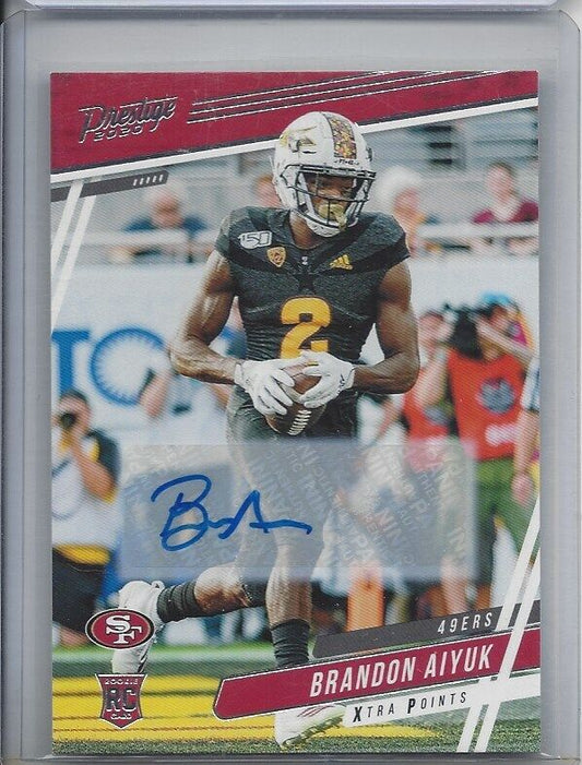 BRANDON AIYUK 2020 PANINI PRESTIGE XTRA POINTS 49ERS ROOKIE AUTO RC #211